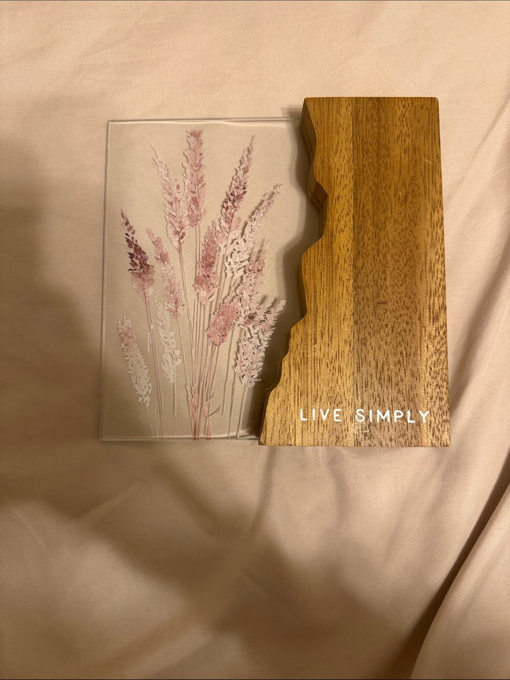 Hobby Lobby Wood & Blush Floral Accent Sign - Live Simply